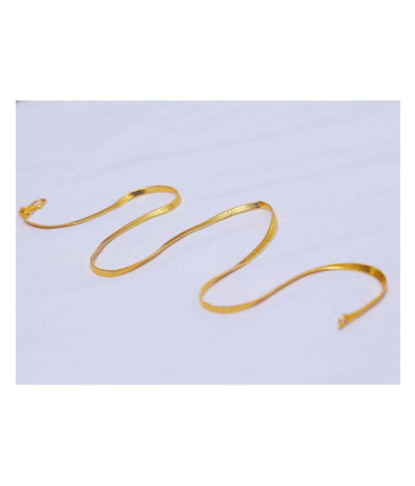 Gold-tone snake chain necklace lifestyle view