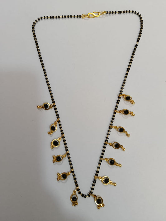 Black Beaded Layered Necklace