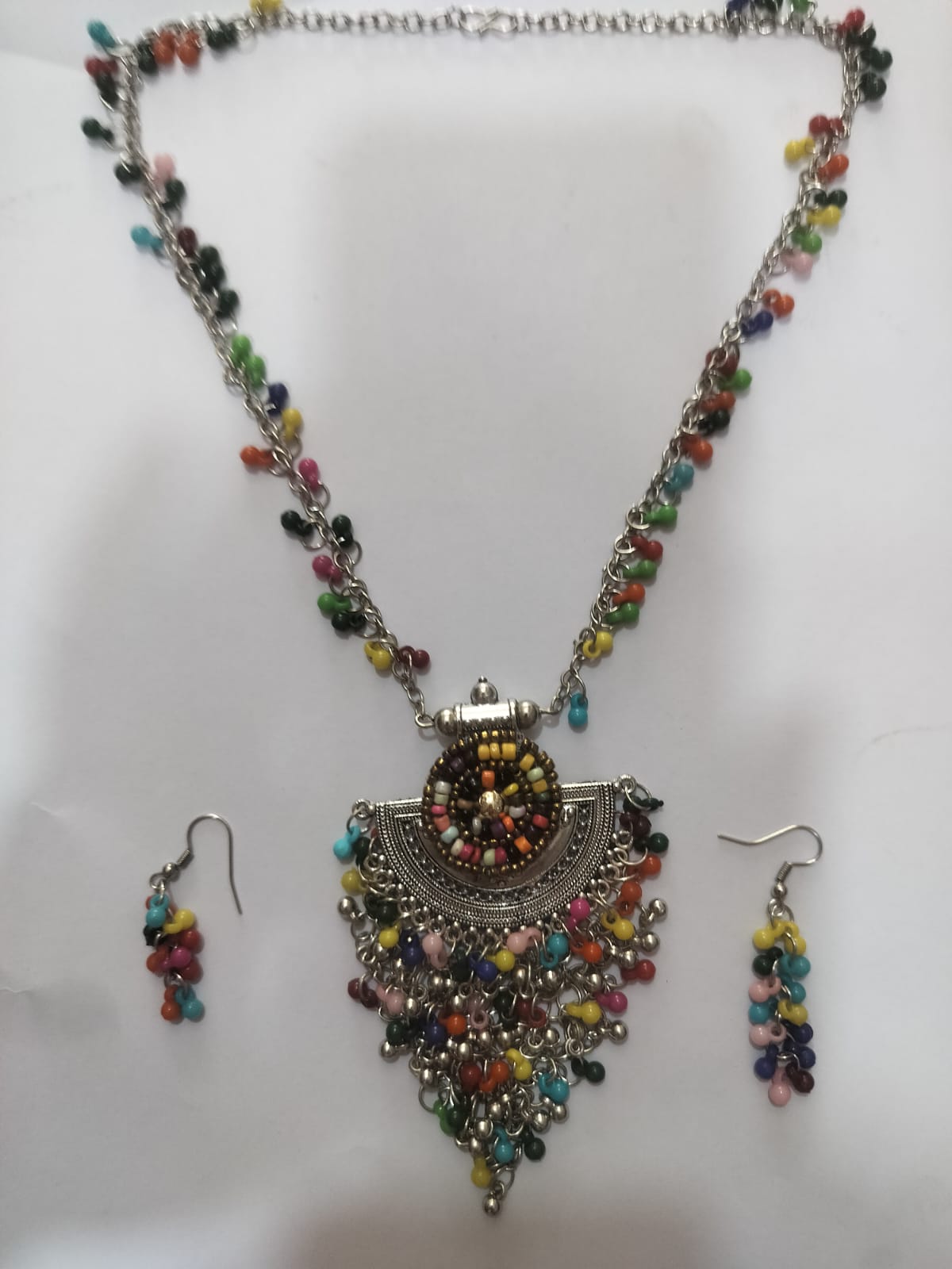 Multicolour Beaded Necklace Set - View 3
