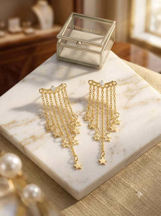 Star Charm Layered Drop Earrings