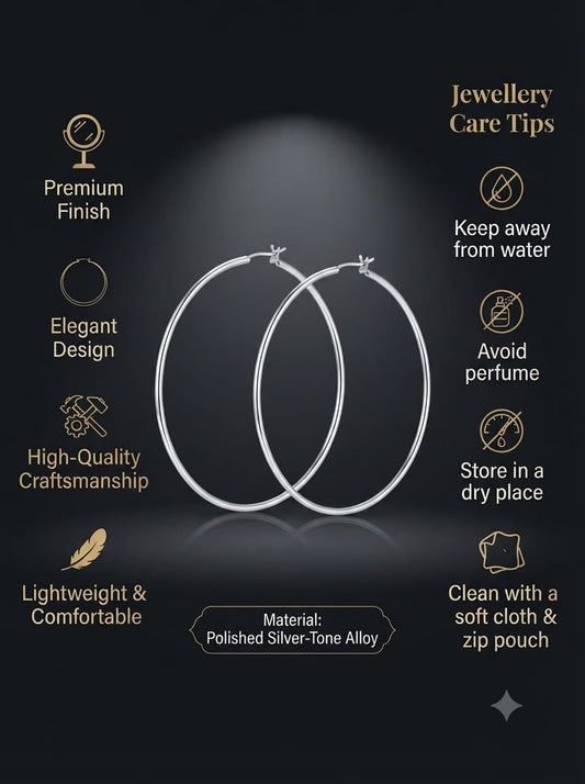 Classic Silver Hoop Earrings