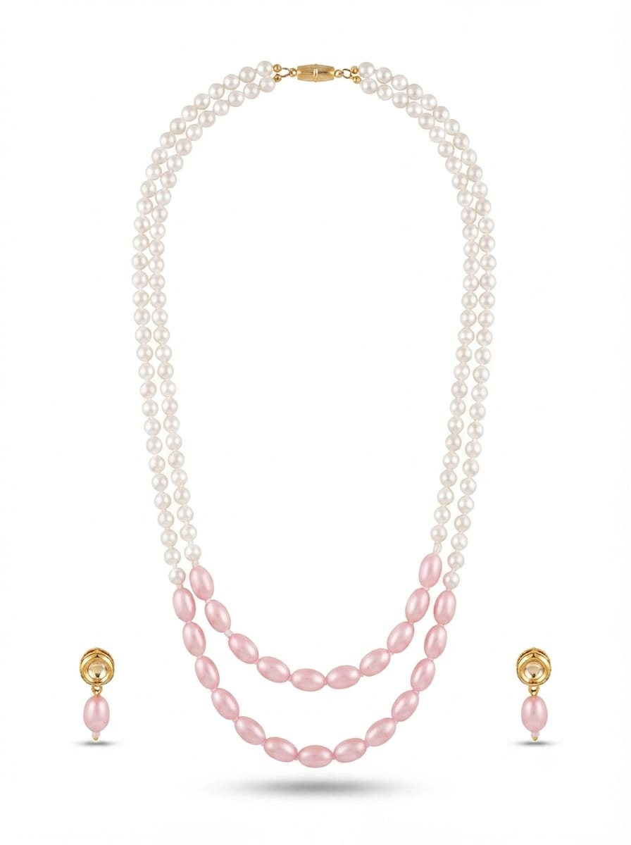 Pearl Layered Necklace Set - View 1