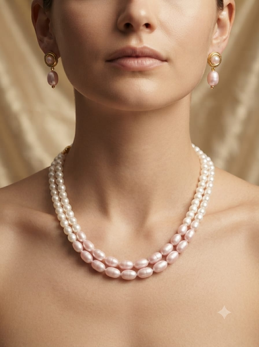 Pearl Layered Necklace Set - View 2