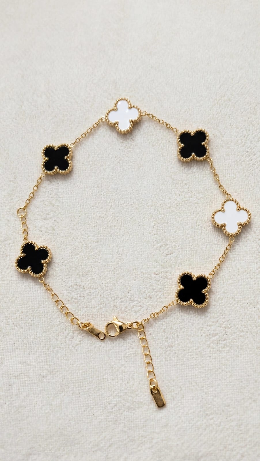 Green and White Floral Bracelet - View 4